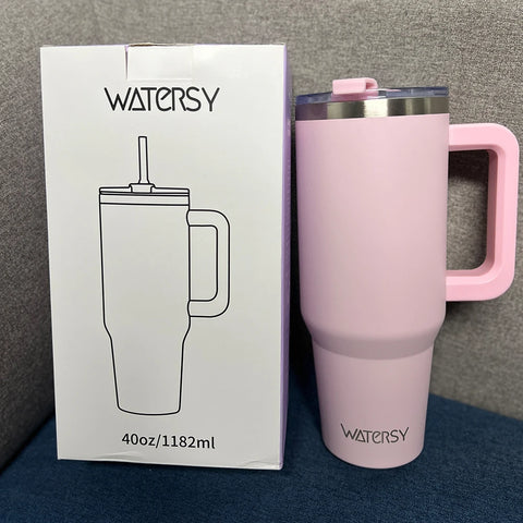 Thermal Bottle with Handle and Straw