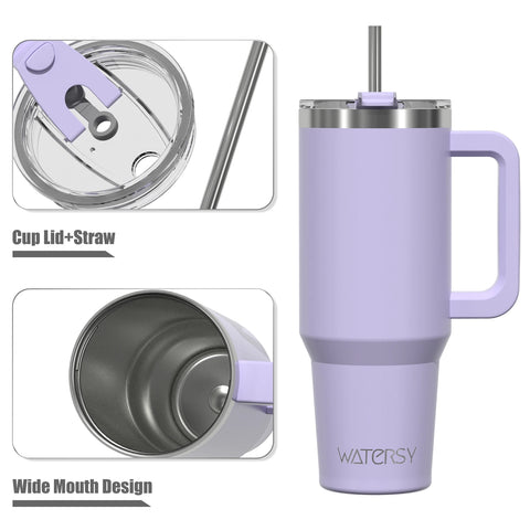 Thermal Bottle with Handle and Straw
