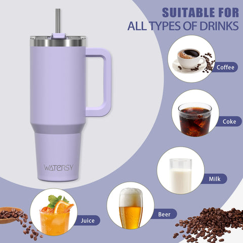Thermal Bottle with Handle and Straw
