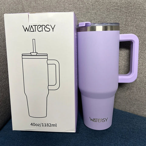 Thermal Bottle with Handle and Straw