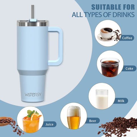 Thermal Bottle with Handle and Straw