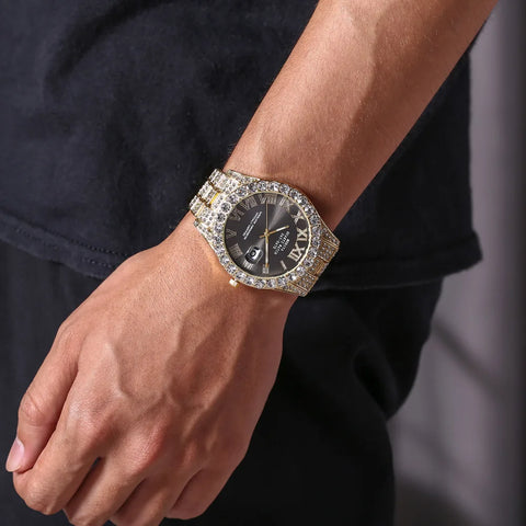 Strap Roman Scale Rhinestone Quartz Watch Wristwatch Relogio