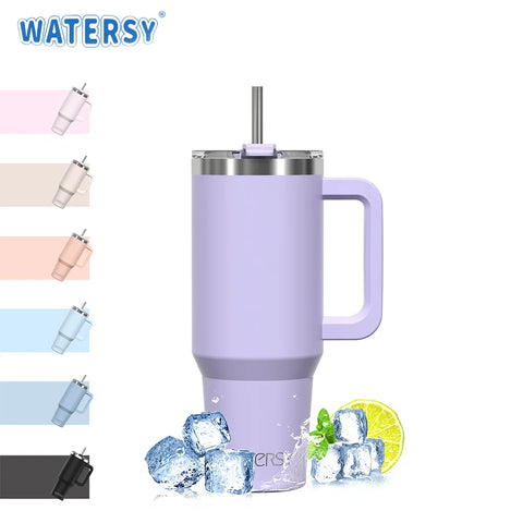 Thermal Bottle with Handle and Straw