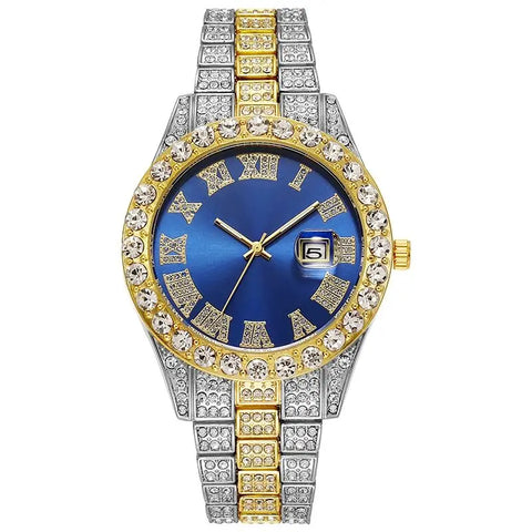 Strap Roman Scale Rhinestone Quartz Watch Wristwatch Relogio