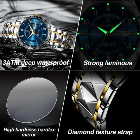 Men Quartz Watch Luminous Wristwatch