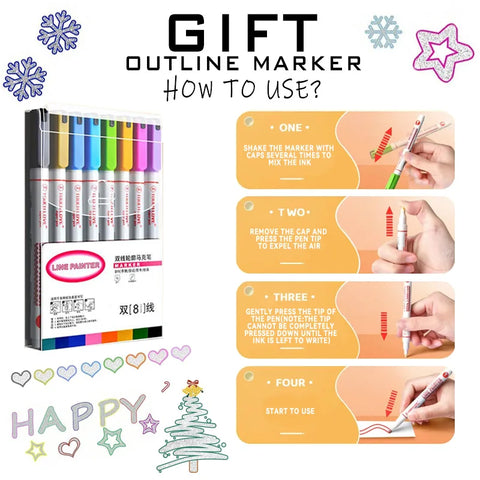 Colors Double Tip Permanent pens