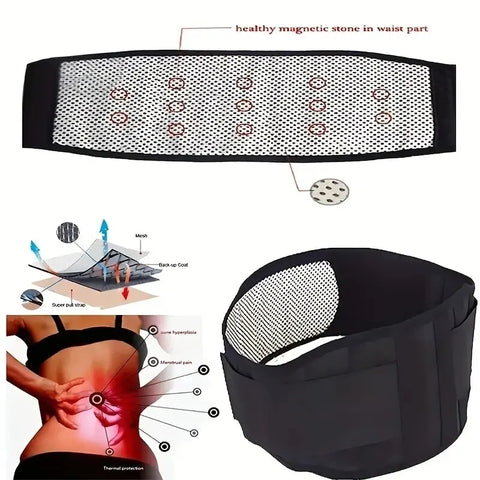 Adjustable Self-Heating Magnetic Therapy Back and Waist Support Belt