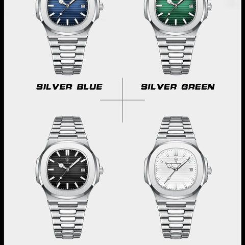 Square Luxury Men Wristwatch