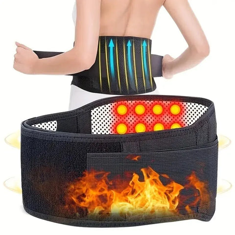Adjustable Self-Heating Magnetic Therapy Back and Waist Support Belt