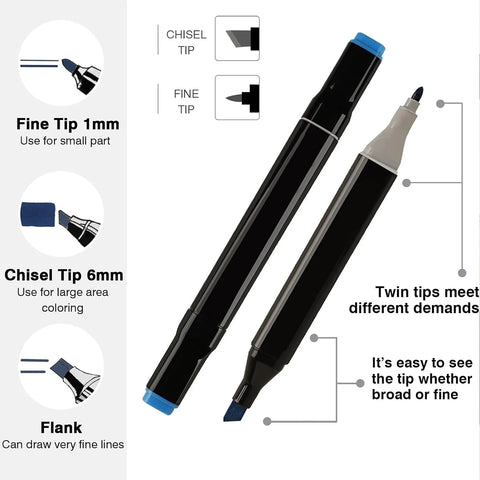 Colors Double Tip Permanent pens