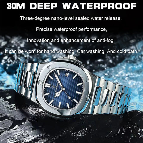 Square Luxury Men Wristwatch