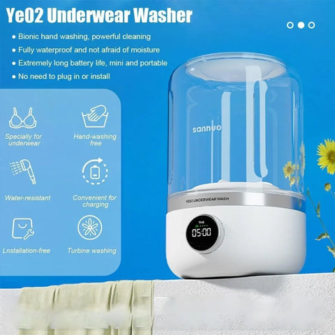 Wireless washing machine portable