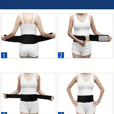 Adjustable Self-Heating Magnetic Therapy Back and Waist Support Belt