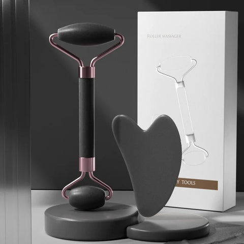 2Pcs Face Massager Roller Guasha
