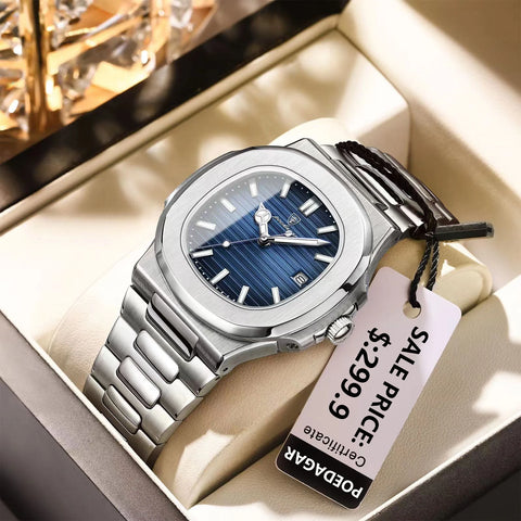 Square Luxury Men Wristwatch