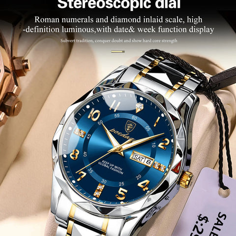 Men Quartz Watch Luminous Wristwatch